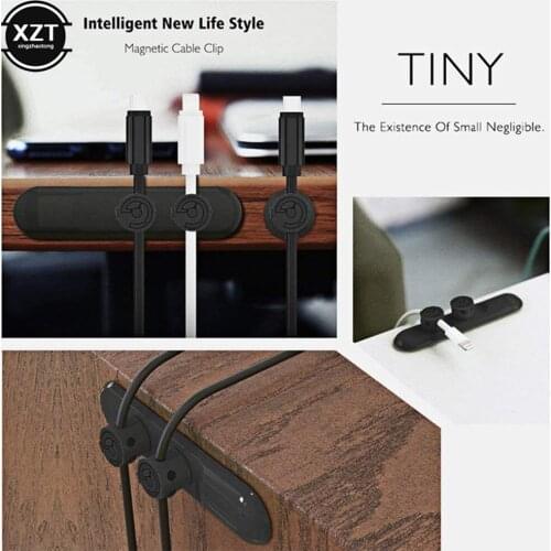 Magnet Desktop Line Clip Organizer Wire Cord Management Winder Line Holder Clips Cable Holder for Mouse Headphone Wire Organizer