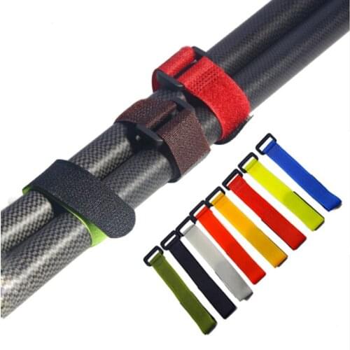 8 PCS Reusable Fishing Rod Tie Holders Straps Belts Suspenders Fastener Hook Loop Cable Cord Ties Belt Fishing Tackle Tool