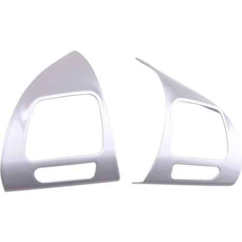 New 2Pcs Silver Car Steering Wheel Cover Fit for VW Golf MK6 Jetta Magotan Passat CC Tiguan Touran Lavida 2012