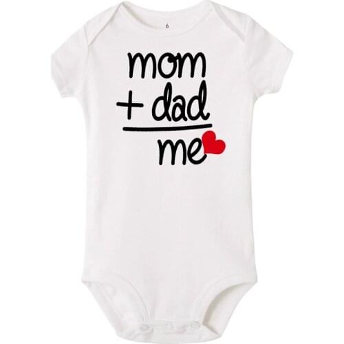 2020 NEW Newborn Baby Boy Girl Bodysuit Outfit Costume mom dad me letter bodysuits boys Clothes Bodysuit Clothes playsuit 0-24M
