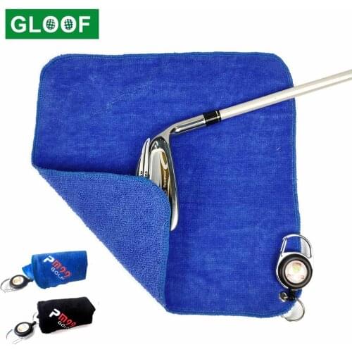 1Pcs Golf Towel Microfiber Cleaning Square Cooling Relief Sweat Absorbent Golf Scarf With Hanging Extension Cord Clip