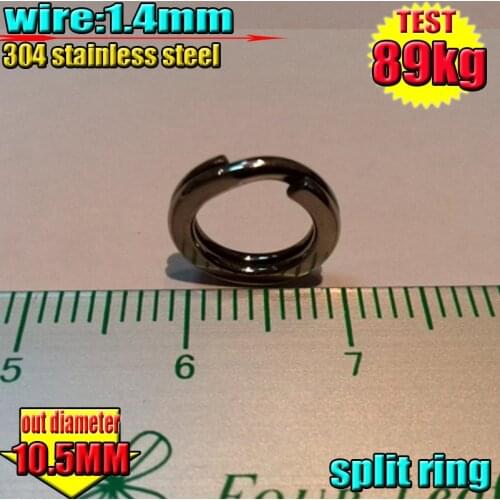 2015 fishing split ring with lures 1.4mm*10.5mm quantity 50pcs the best304 stainless steel