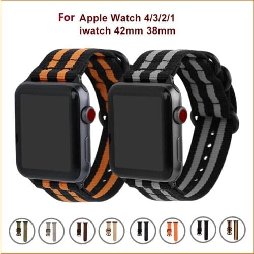 Nylon Strap for Apple watch band 44 mm apple watch 5 4 3 2 1 iwatch band 42mm correa 38 mm 40mm pulseira watchband bracelet belt