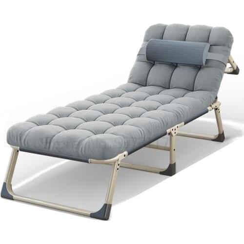 Folding bed single lunch break office hospital escort portable marching lazy simple dual-purpose recliner