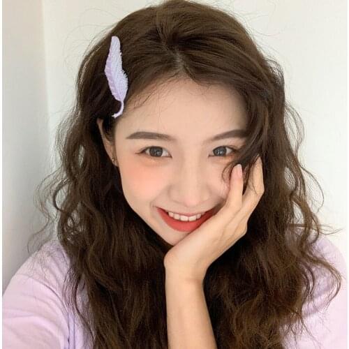 Korean Colorful Leaf Hair Clip Colorful Girls Lovely Sweet Hairpin Women Elegant Bobby Pin Hairgrips Hair Accessories