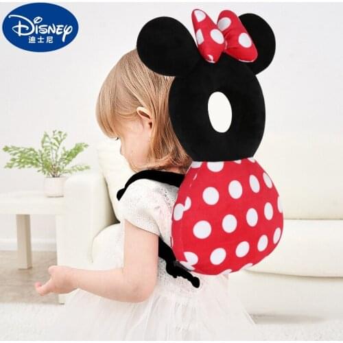 Disney Mickey Minnie Baby Head Protection 3D Pad Helmet Back Safety Cartoon Breathable Unisex Pillow Toddler Harness Headgear