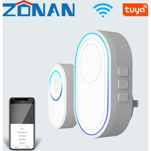 Smart Home Wifi Tuya Doorbell Alarm System 58 Sound Compatible Apartment Bell 433MHz Wireless Detectors Security Alarm