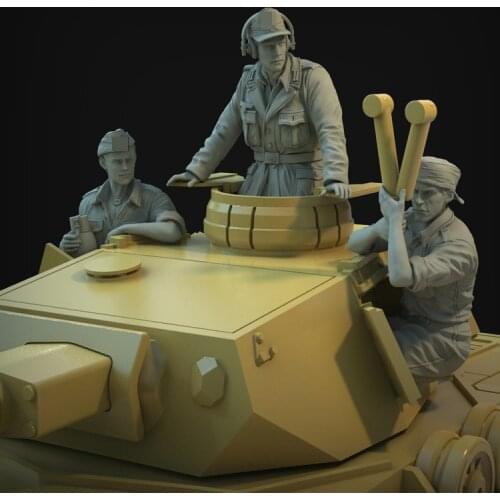 1/35 Resin Model figure GK Soldier DAK TURRET SET WWII Military theme Unassembled and unpainted kit