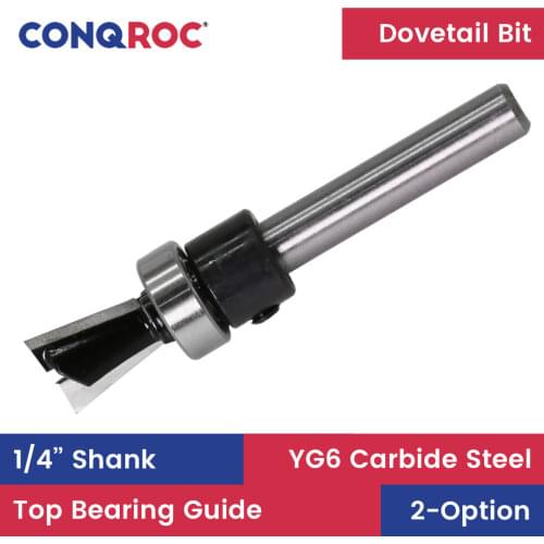 1/4" 6.35mm Shank 14 Degree Dovetail Router Bit Woodworking Cutter Tenon Cutter for Woodworking Tools