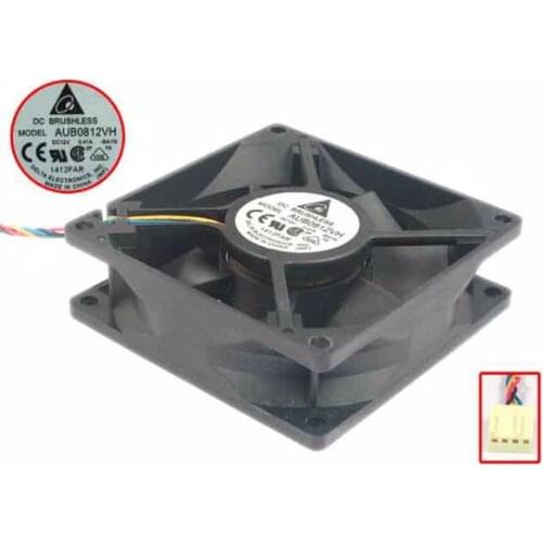 Delta Electronics AUB0812VH -BA1N Server Cooling Fan DC 12V 0.41A 80x80x25mm 4-wire