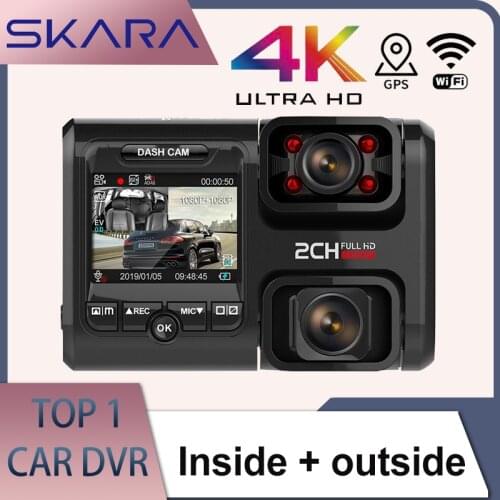 4K 2160P WIFI GPS Logger Dual Lens Car DVR Novatek 96663 Chip Sony IMX323 Sensor Night Vision Dual Camera Dash Cam Recorder