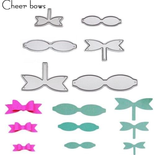 6Pcs/set Bowknot Bows Metal Cutting Dies Stencils Ribbon DIY Scrapbooking Die Cut Greeting Card Decor Embossing Folder Cut