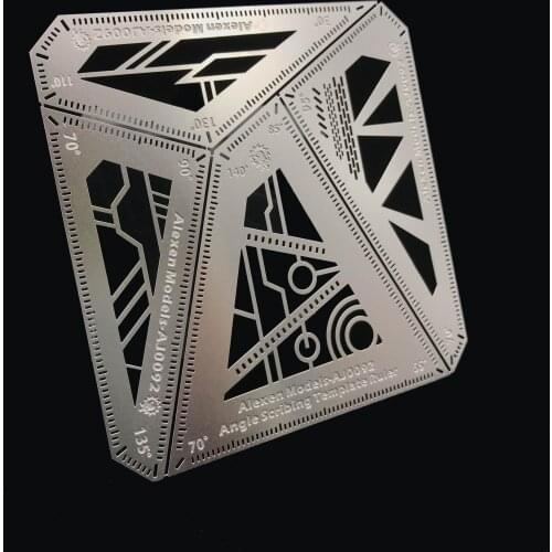 AJ0092 Change Angle From Nail To Rubber Plate Construction + Angle Quantitative + Body Edge Score Auxiliary Ruler 4in1