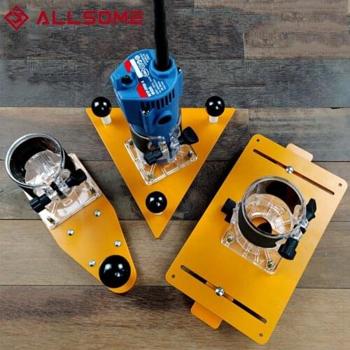 ALLSOME Trimming Machine Balance Board Flip Board Guide Table Electric Wood Milling Slotting Chamfering Wood Working Benches