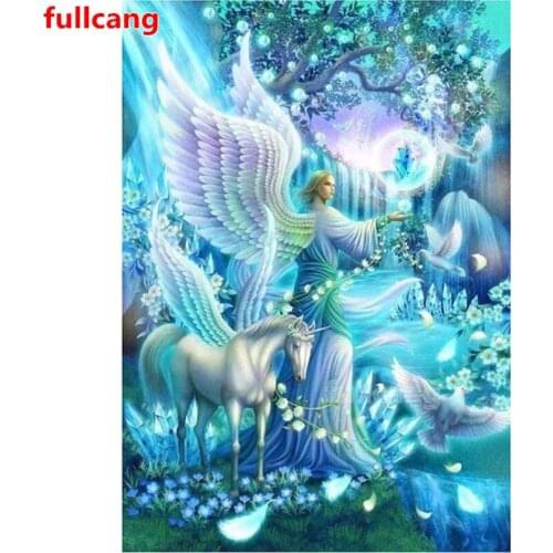 5D Fantasy Unicorn landscape Diamond crystal Full Drill DIY diamond painting Sale embroidery Diamond mosaic Fairy tale JX2183