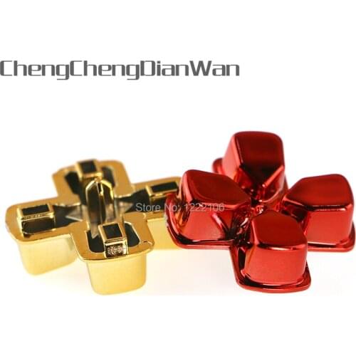 ChengChengDianWan 8 colors Chrome cross button controller buttons For PS4 Wireless Controller repair parts