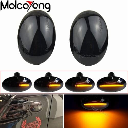 For BMW MINI Cooper R55 R56 R57 R58 R59 CL-R56-LSM-SM 2007-2013 LED Dynamic Turn Signal Side Marker Light Sequential Lamp