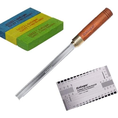 Guitar Fret Crowning File Fret Tools,String Action Ruler Gauge,Guitar Fret Polishing Eraser Luthier Tool for Guitar Ukulele Bass