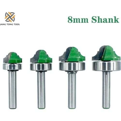 LANG TONG TOOL 4Pc 8mm Bearing Shank Double Roman Ogee Edging Router Bit Wood Line Knife Milling Cutter For Wood Hobbing LT016