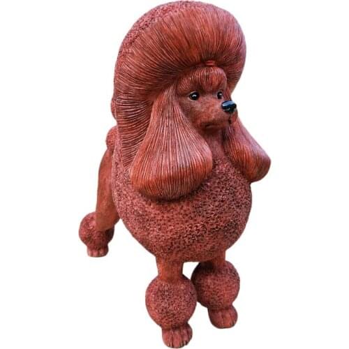 CREATIVE POODLE ART SCULPTURE SIMULATION ANIMALS DOG STATUES RESIN ART&CRAFT HOME DECORATION ACCESSORIES R2486