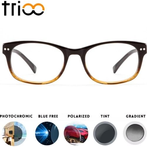 TRIOO Multi Color Progressive Glasses Men Women Classic Design Myopia Spectacles Gradient Clear Reading Eye Glasses Prescription