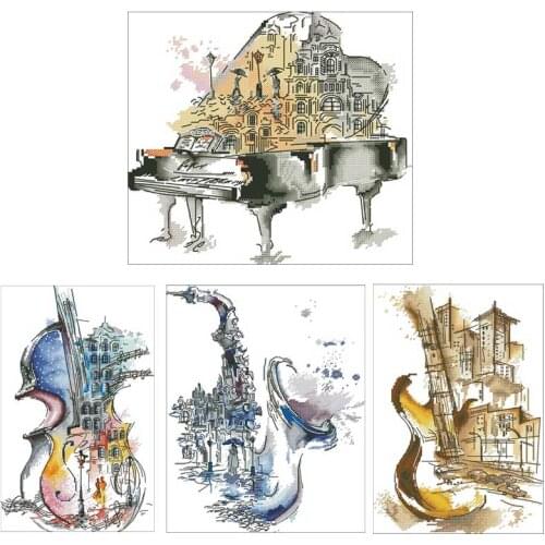 Melody impression series patterns counted 11CT 14CT 18CT DIY Cross Stitch Sets wholesale Cross-stitch Kits Embroidery Needlework