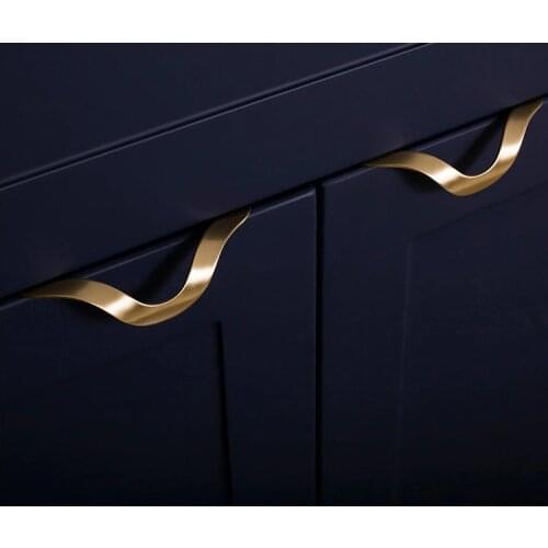 Invisible handle/brass Cupboard Handles European Antique Furniture Handles Drawer Pulls Kitchen Cabinet gold Knobs and Handles