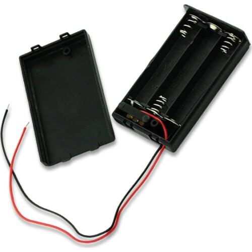 New Plastic 4x 3x 2x AAA Battery Srorage Box Holder AAA Batteries Case with a Lid & Cover & ON/OFF Switch Black Digital Hot
