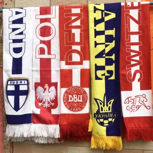 New World Cup 32 National Team Scarf Fan Cheer Football Fan on The Spot To Watch The Ball Tassel Scarf Souvenir Gift