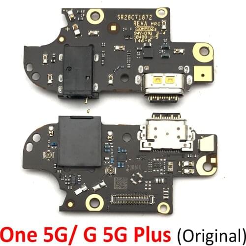 New USB Charging Dock Port Connector Flex Cable Board Mic Microphone For Moto One 5G / For Moto G 5G Plus Replacement Parts