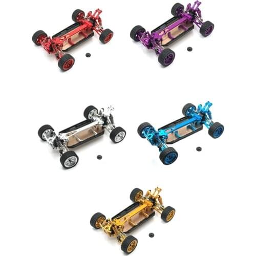 For Wltoys 124019 1/12 RC Car Upgrade Parts All Metal Assembled Frame Chassis with Wheel Set Spare Accessories