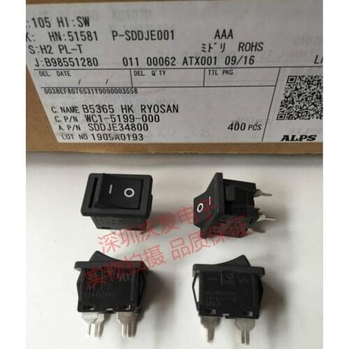 Original new 100% rocker switch SDDJE34800 power switch 4pin 2 gear 10A250V