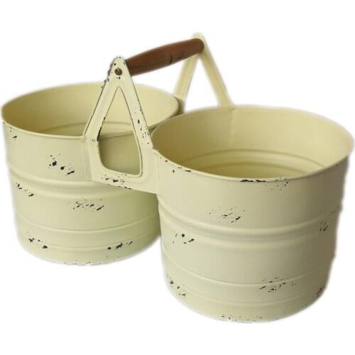 Newborn Photography Props Iron Floral Bucket Twins Boys Girls Photo Shoot Studio Posing Flower Basket Photography Props Gift