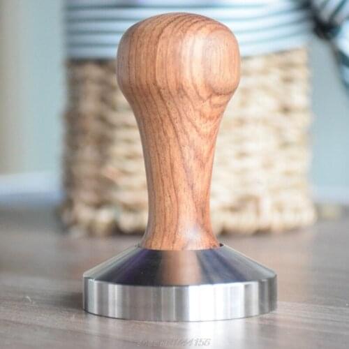 Solid Rosewood Handle Coffee Tamper Brarista Coffee Powder Distributor Tamper J07 21 Dropship