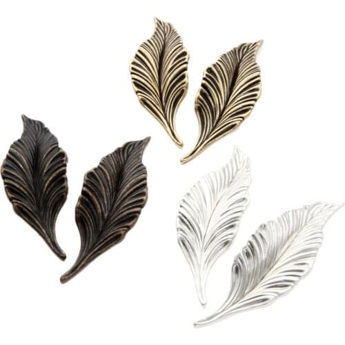 2Pcs Leaves Cabinet Handles Furniture Knobs and Handles Wardrobe Drawer Door Kitchen Handle Furniture Hardware