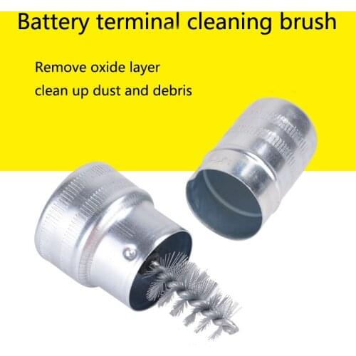 Car Battery Post Terminal Cable Cleaner Dirt And Crrosion Brush Hand Cleaning Tool Battery Wire Brushes Car Care Cleaning