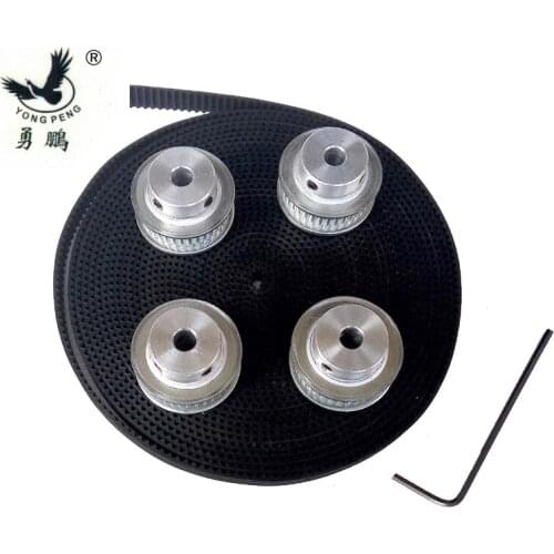 4pcs 40 teeth GT2 Timing Pulley Bore 5mm + 5 Meters GT2 timing Belt Width 6mm 2GT timing belt pulley for 3D free shipping