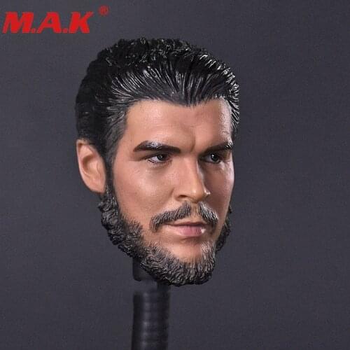 1:6 scale head sculpt Che Guevara Cuba revolutionary leader head carving model collection for 12" male beard man action figures