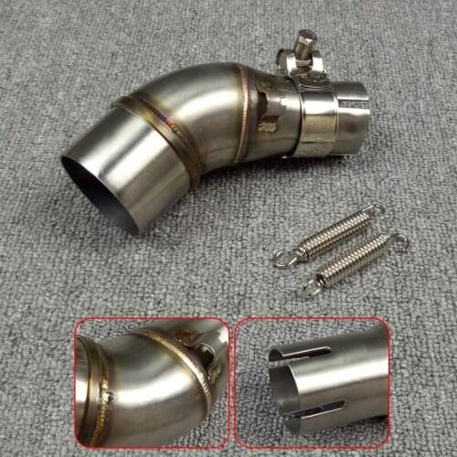 Motorcycle Motorbike Middle Exhaust Middle Mid Link Pipe Connector For YAMAHA YZF R25 R30 R3 2013 2014 2015 2016