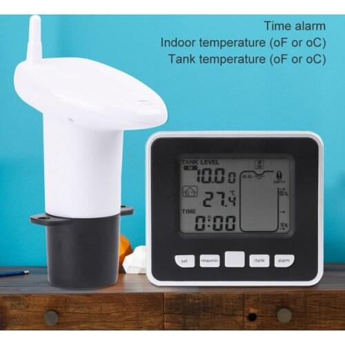 Ultrasonic Water Tank Liquid Depth Level Meter Sensor with Temperature Display