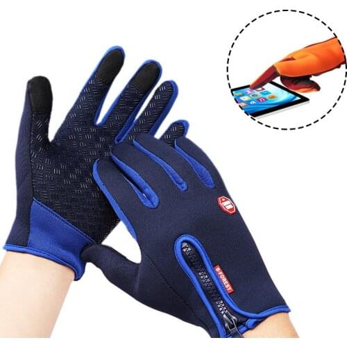 Wind-proof Winter Bike Gloves Riding Gloves Equipment Outdoor Plus Velvet Cold ski Touch Screen Mtb Cycling Sport Gloves