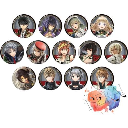 50mm GOD EATER RESONANT OPS Anime Badge Kouta Soma Schicksal Lindow Ciel Alencon Julius Visconti Sakuya Metal Badge Brooch Pins