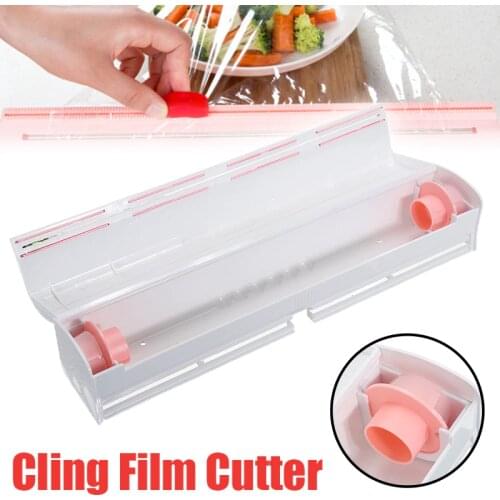 Preservative Cling Film Wrap Dispenser Cutter Plastic Foil Cling Film Cutter Storage Case Holder Home Kitchen Tool Accessories