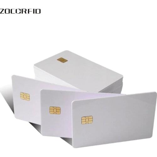 100 pcs Blank PVC SLE-4442 IC card/ISO7816-3 SiM Contact card / SLE4442 smart card