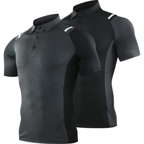 2021 summer Golf wear casual short-sleeved shirt Men Golf Clothing Breathable Golf Sports Shirt Fitness sportswear