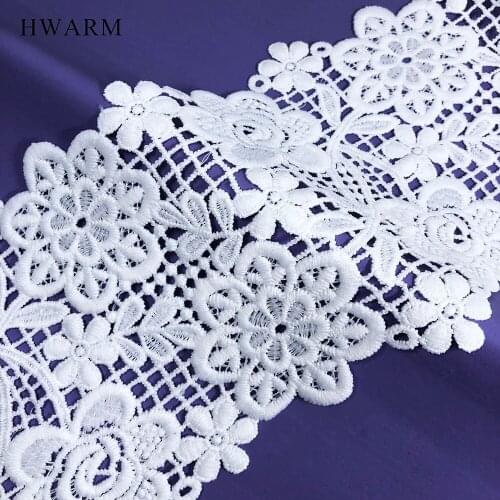 5yard High Quality White Africanarts Craft Lace Fabric Ribbon 12.5cm Sewing Trim Wedding Dress Accessories Diy Women Skirt Deco