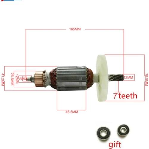 AC220-240V 7 Teeth Motor Armature Engine 516148-3 516149-1 Replacement for MAKITA HM0810 HM0810B HM0810T 0811 0810 0842 0840