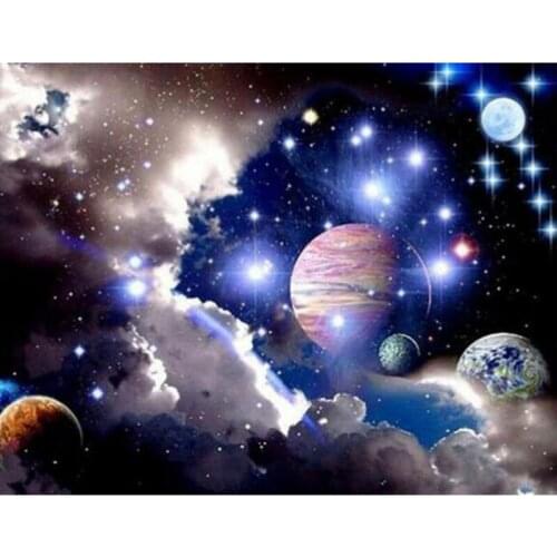 5D Diamond Embroidery DIY Diamond Painting Space Star Diamonds Mosaic Cross Stitch Needlework Full Drill Home Decoration ll386