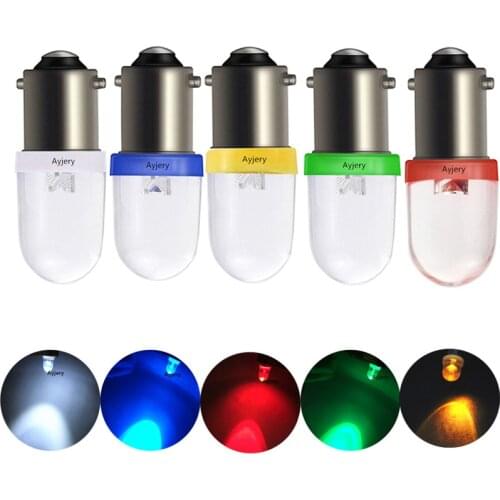 AYJERY 10 PCS BA9S T4W T11 F8 1 LED LED Car Lights 12V DC Led Bulb Auto Clearance Light White Blue Amber Green Red