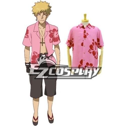 Bakemonogatari Oshino Meme design Aloha Pink Cosplay Costume E001